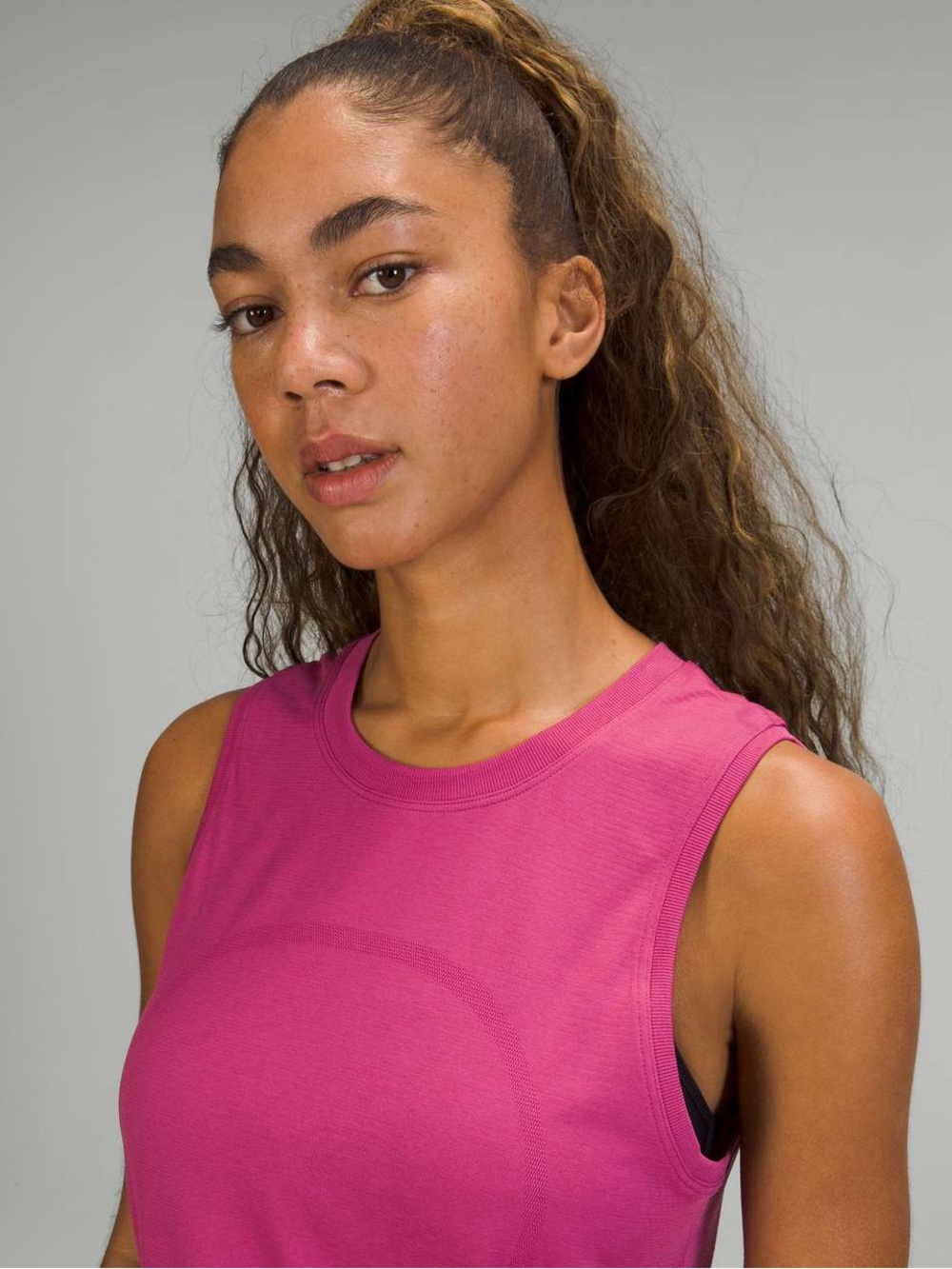 Bright Pink Lululemon swiftly tank